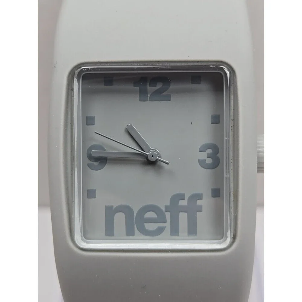 Neff Bandit Sean Malto Signed 2012 Grey Square Analog Watch 5ATM New Battery LXL